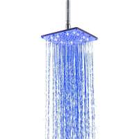 8 inch Single Blue Color LED Square Shape Shower